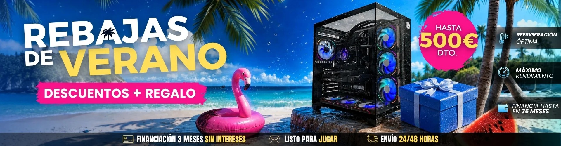 Rebajas de verano Nitropc — hasta 500€ de descuento, descuentos + regalo