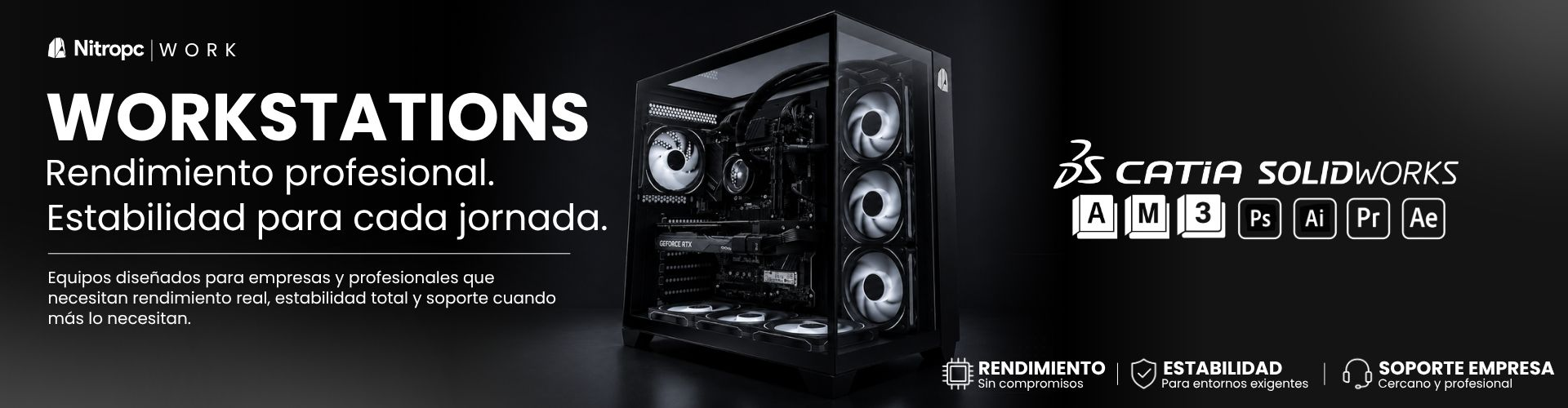 Nitropc Work · Workstations con rendimiento profesional