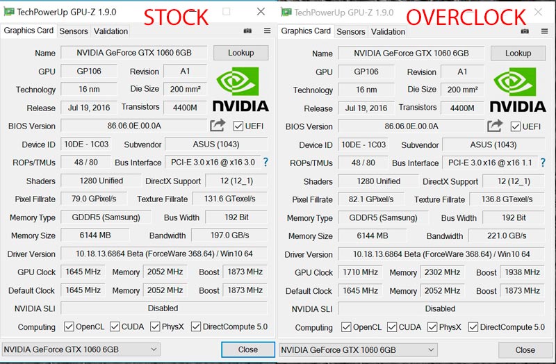 ASUS ROG Strix GeForce GTX 1060