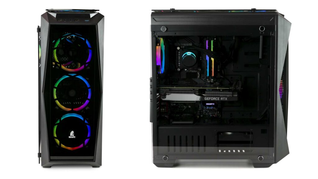 pc gaming extremo frontal y lateral
