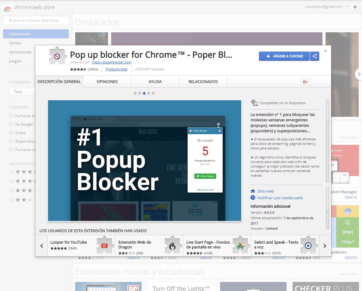 Pop up blocker para eliminar virus y malwares