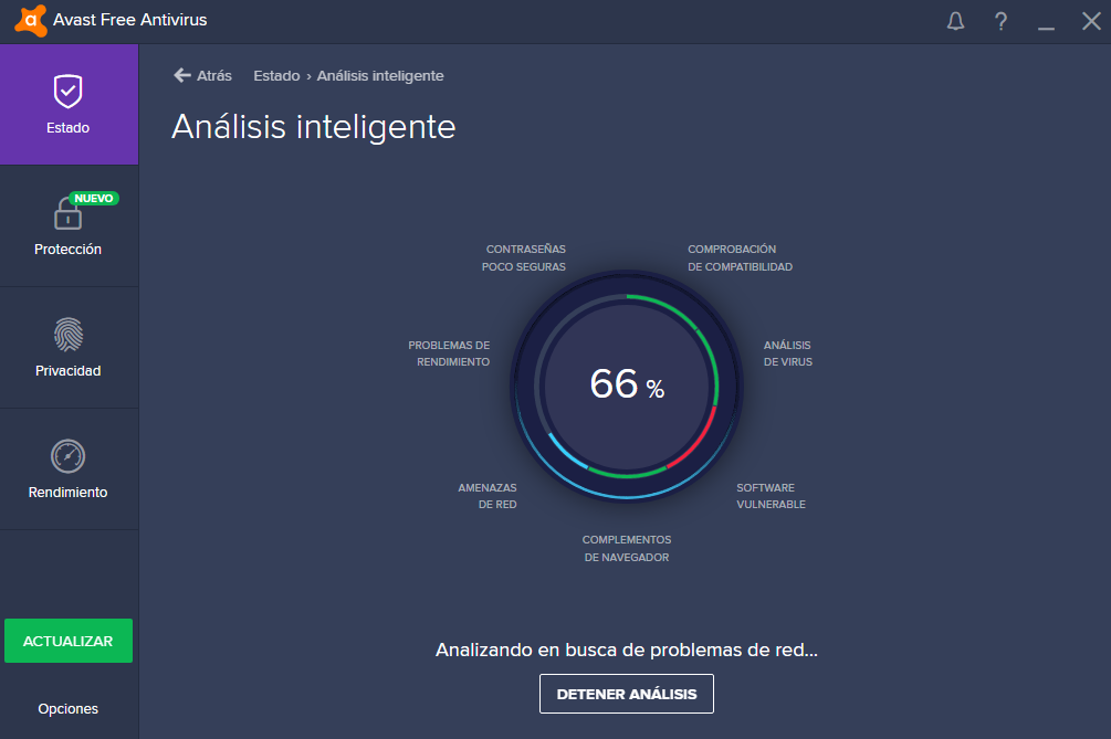 Avast Antivirus para eliminar virus y malwares