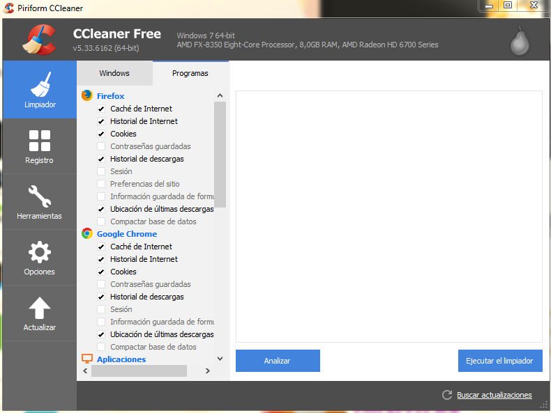 Ccleaner para eliminar virus y malwares