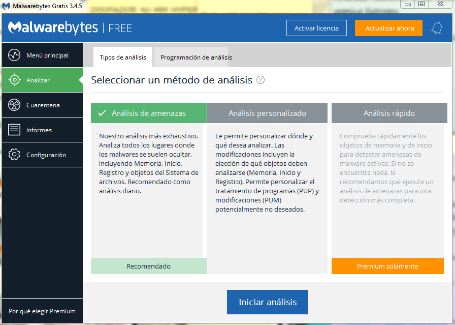 Descarga de Malware Bytes para eliminar virus y malwares