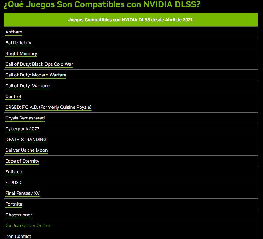 Juegos con Nvidia DLSS 3.0