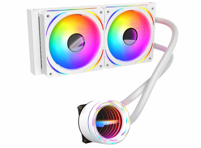 Nitropc refrigeración líquida doble blanca