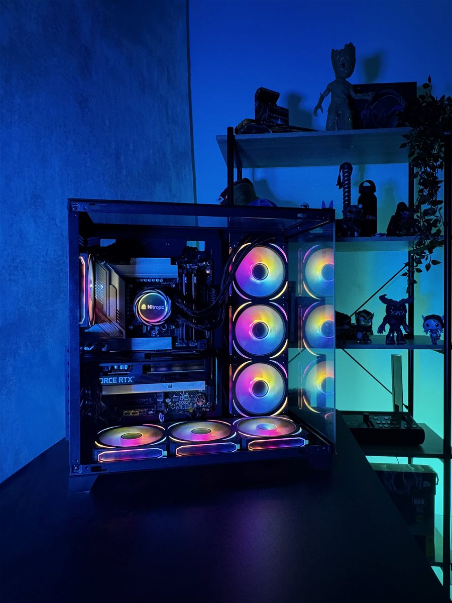 PC Nitropc negro con refrigeración líquida y ventiladores RGB